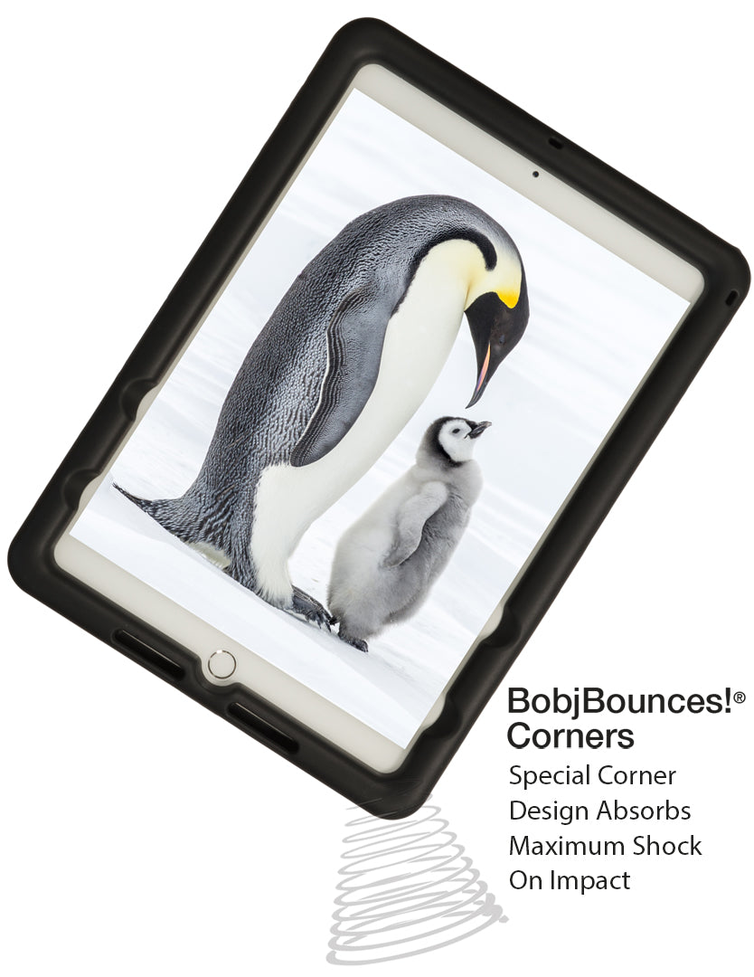 BobjGear Bobj Rugged Case for iPad 2018 6th Generation 9.7 inch - BobjBounces Kid Friendly  (Bold Black)