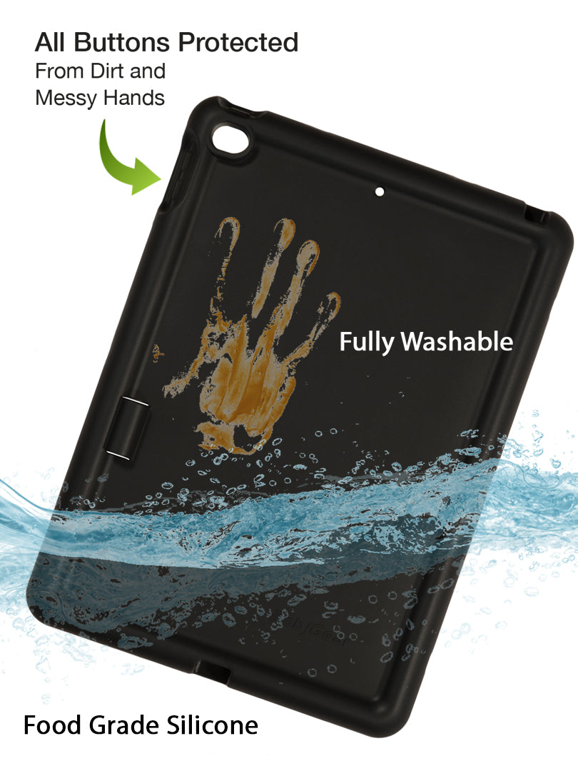 BobjGear Bobj Rugged Case for iPad 2018 6th Generation 9.7 inch - BobjBounces Kid Friendly  (Bold Black)