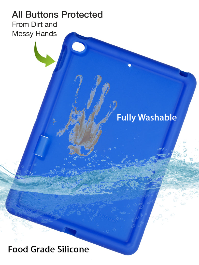BobjGear Bobj Rugged Case for iPad 2018 6th Generation 9.7 inch - BobjBounces Kid Friendly  (Batfish Blue)