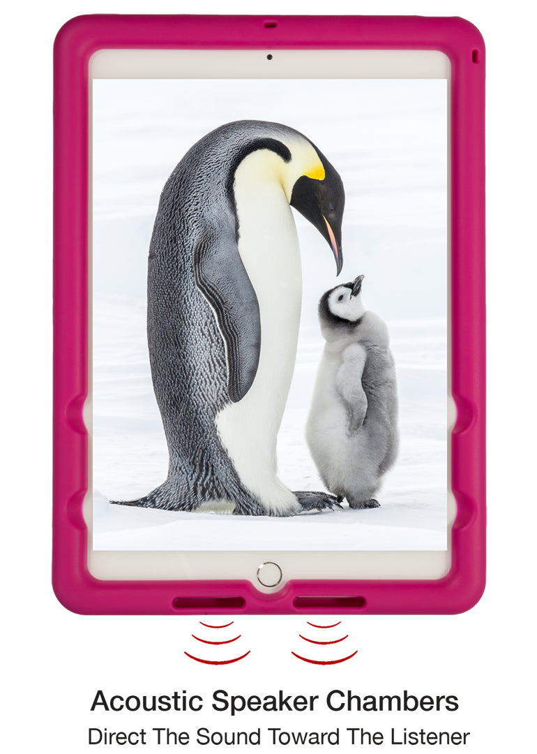 BobjGear Bobj Rugged Case for iPad 2018 6th Generation 9.7 inch - BobjBounces Kid Friendly  (Rockin' Raspberry)