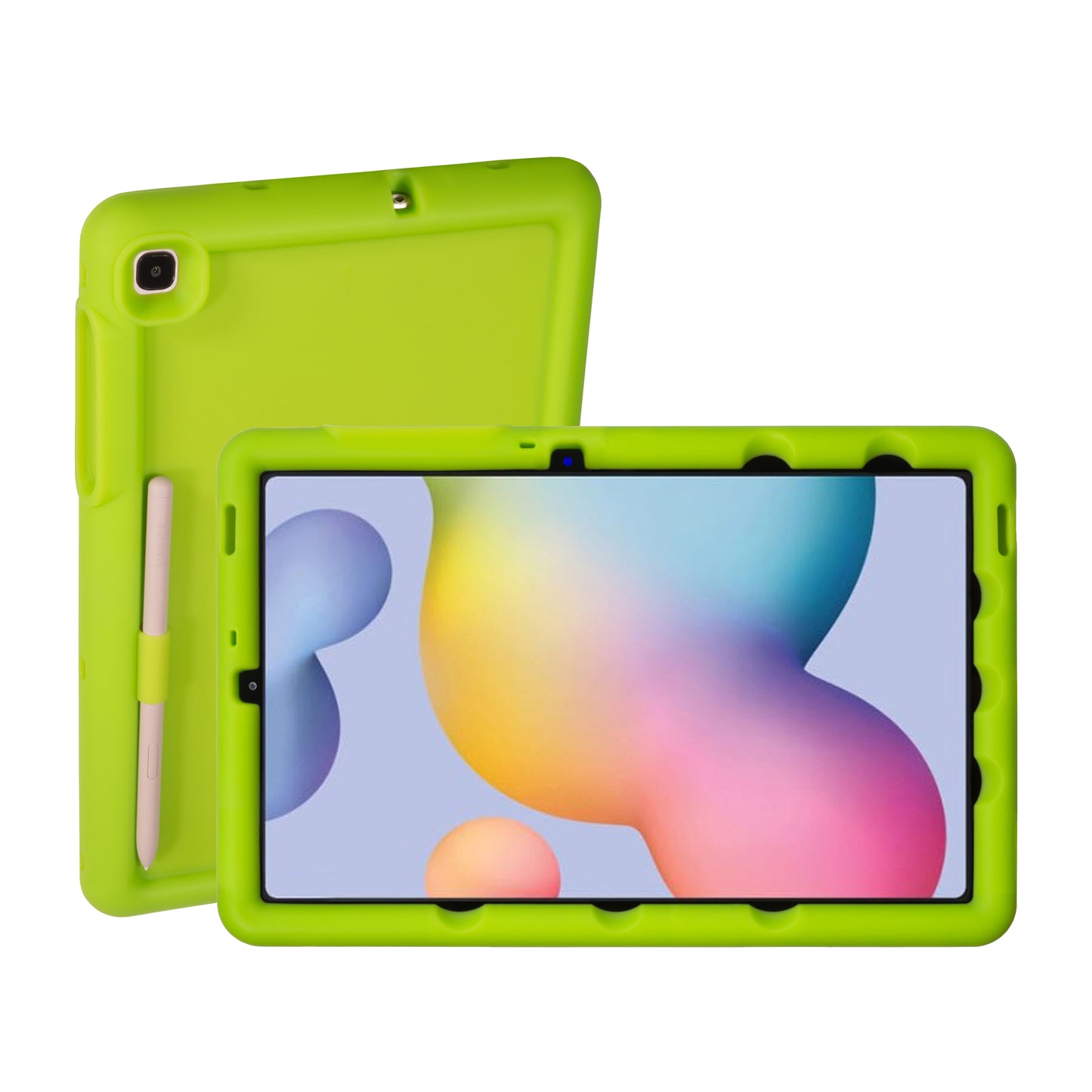 Bobj Rugged Tablet Case for Samsung Galaxy Tab S6 Lite 10.4 Model SM-P610 Kid Friendly (Gotcha Green)