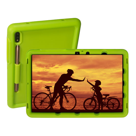 Bobj Rugged Tablet Case for Samsung Galaxy Tab S7 11 inch (2020) SM-T870 and Tab S8 (2022) SM-X700 (Gotcha Green)