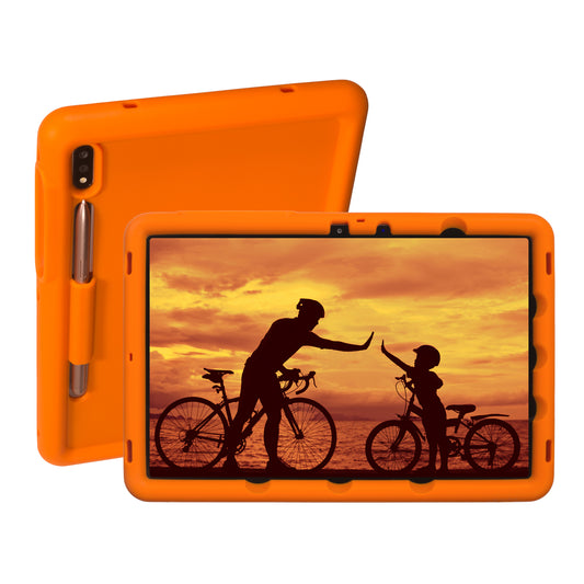 Bobj Rugged Tablet Case for Samsung Galaxy Tab S7 11 inch (2020) SM-T870 and Tab S8 (2022) SM-X700 (Outrageous Orange)