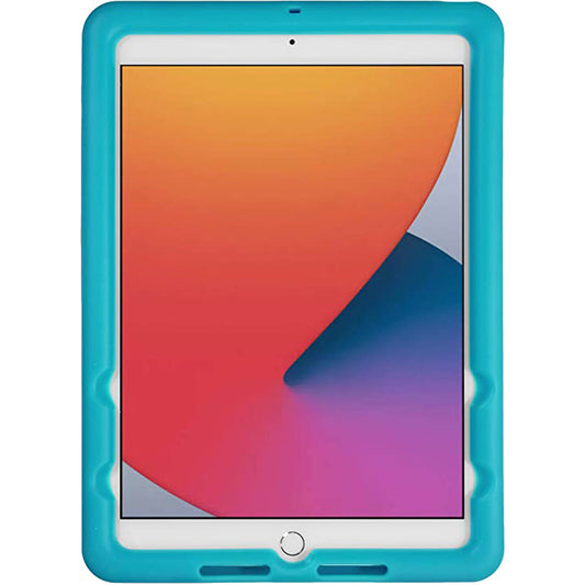 Bobj Rugged Tablet Case for iPad 10.2 inch - 9th Gen (2021), 8th Gen (2020), 7th Gen (2019) Kid Friendly (Terrific Turquoise)