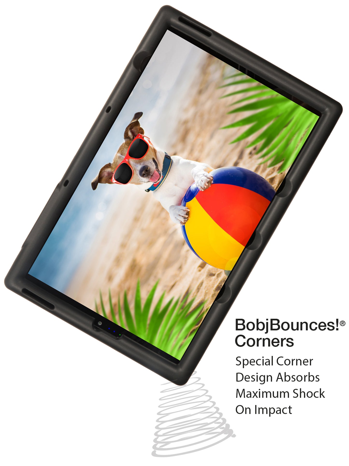 Bobj Rugged Tablet Case for Lenovo Tab M10 HD 2nd Gen 10.1 inch Models TB-X306F, TB-X306X - Bold Black