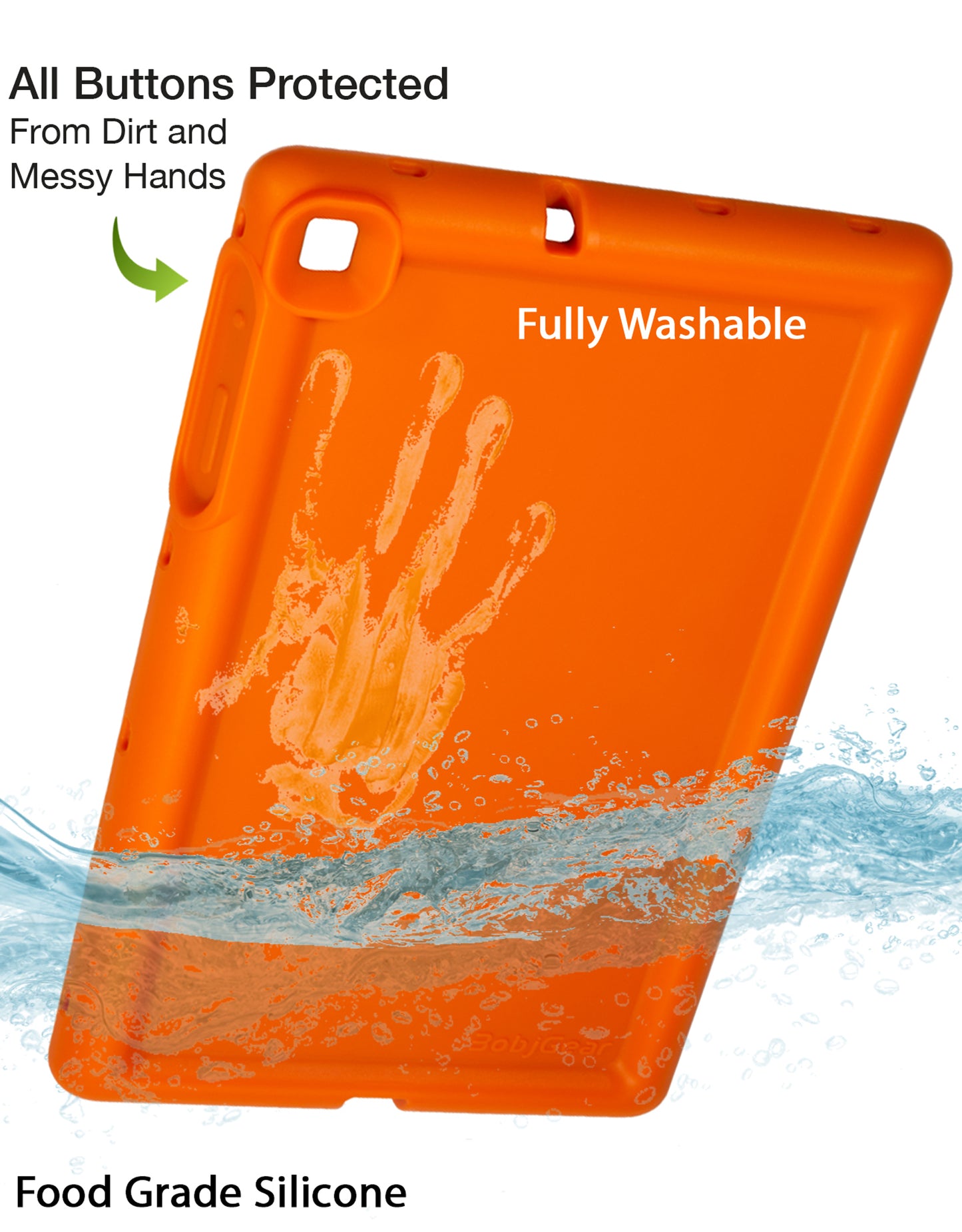 Bobj Rugged Tablet Case for Samsung Galaxy Tab A 10.1 (2019) SM-T510 SM-T515 SM-T517 - Outrageous Orange