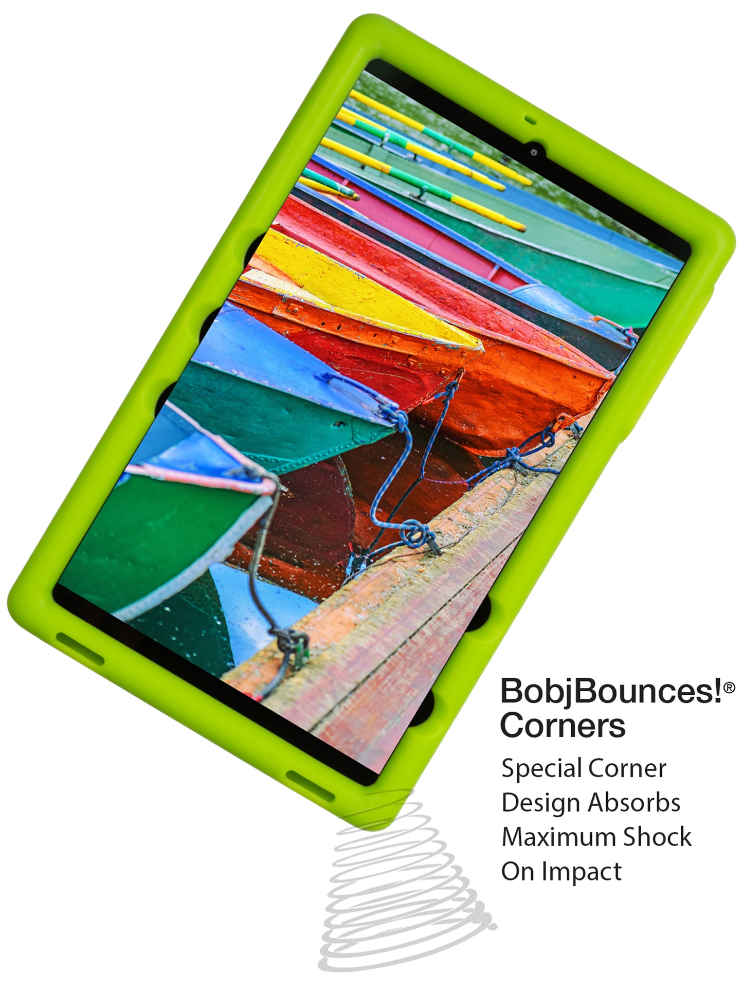 Bobj Rugged Tablet Case for Samsung Galaxy Tab A 10.1 (2019) SM-T510 SM-T515 SM-T517 - Gotcha Green