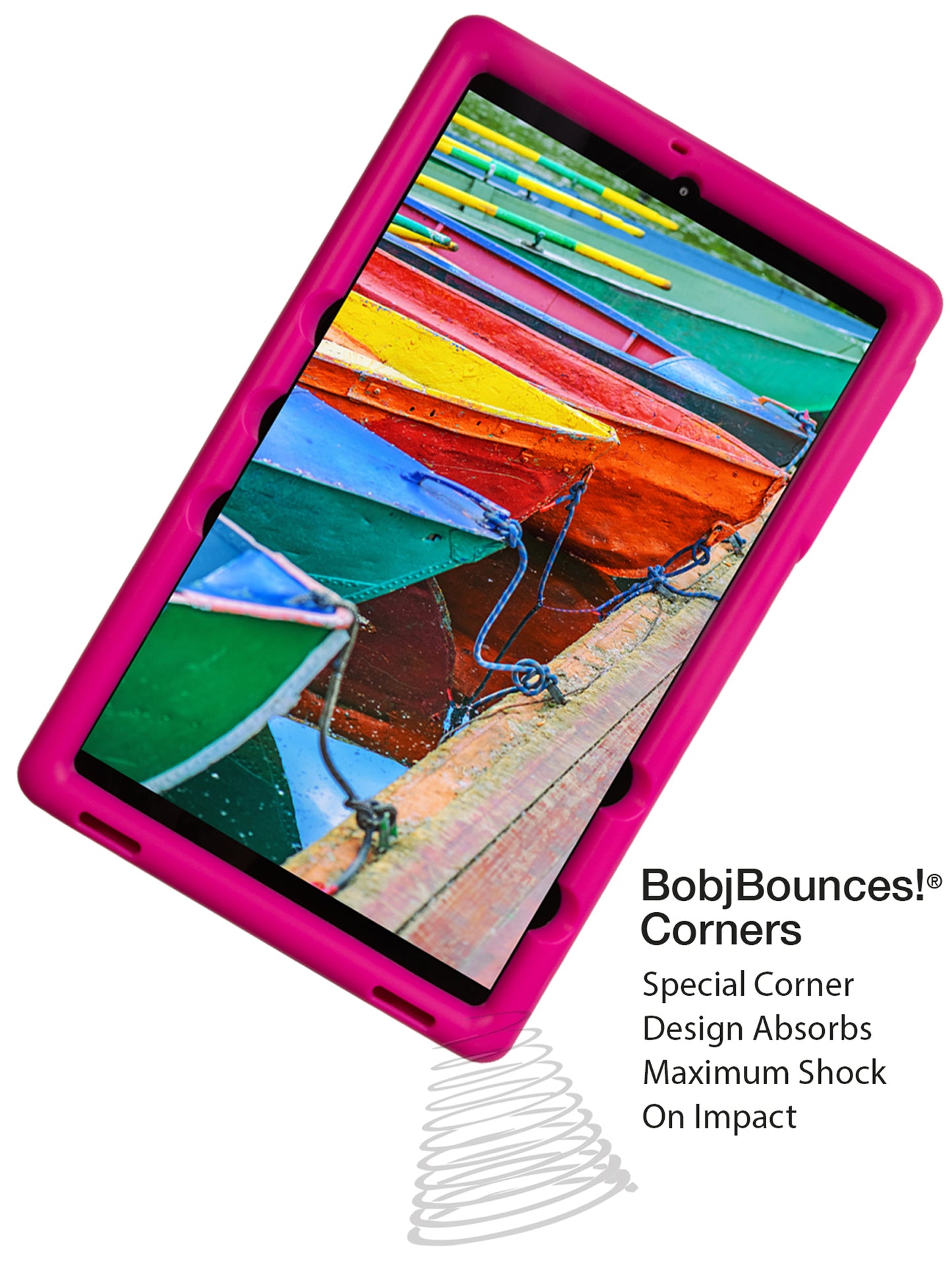 Bobj Rugged Tablet Case for Samsung Galaxy Tab A 10.1 (2019) SM-T510 SM-T515 SM-T517 - Rockin' Raspberry