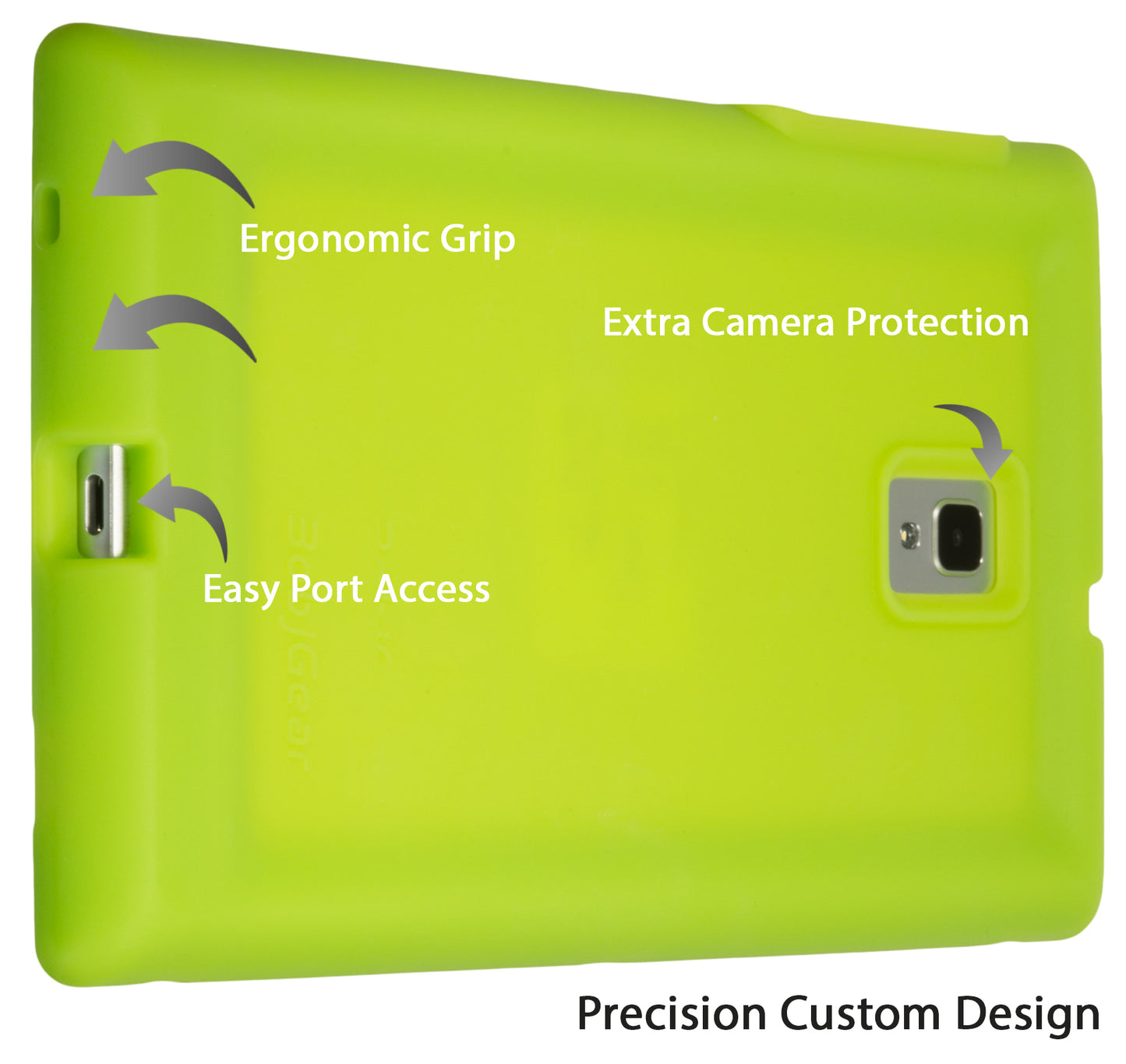 Bobj Rugged Tablet Case for Samsung Galaxy Tab A 8.0 (2017)  Model SM-T380 - Gotcha Green