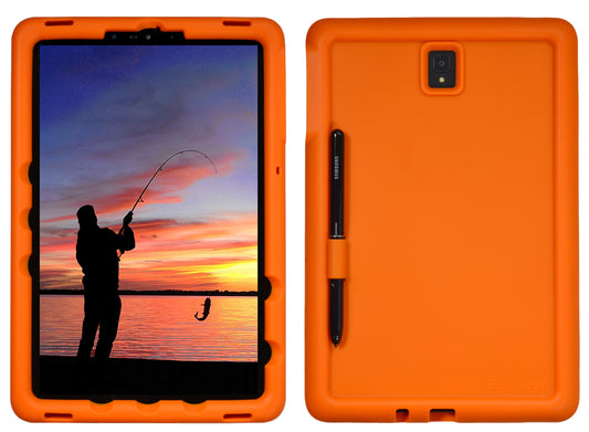 Bobj Rugged Tablet Case for Samsung Galaxy Tab S4 10.5 models SM-T830 SM-T835 SM-T837 - Outrageous Orange