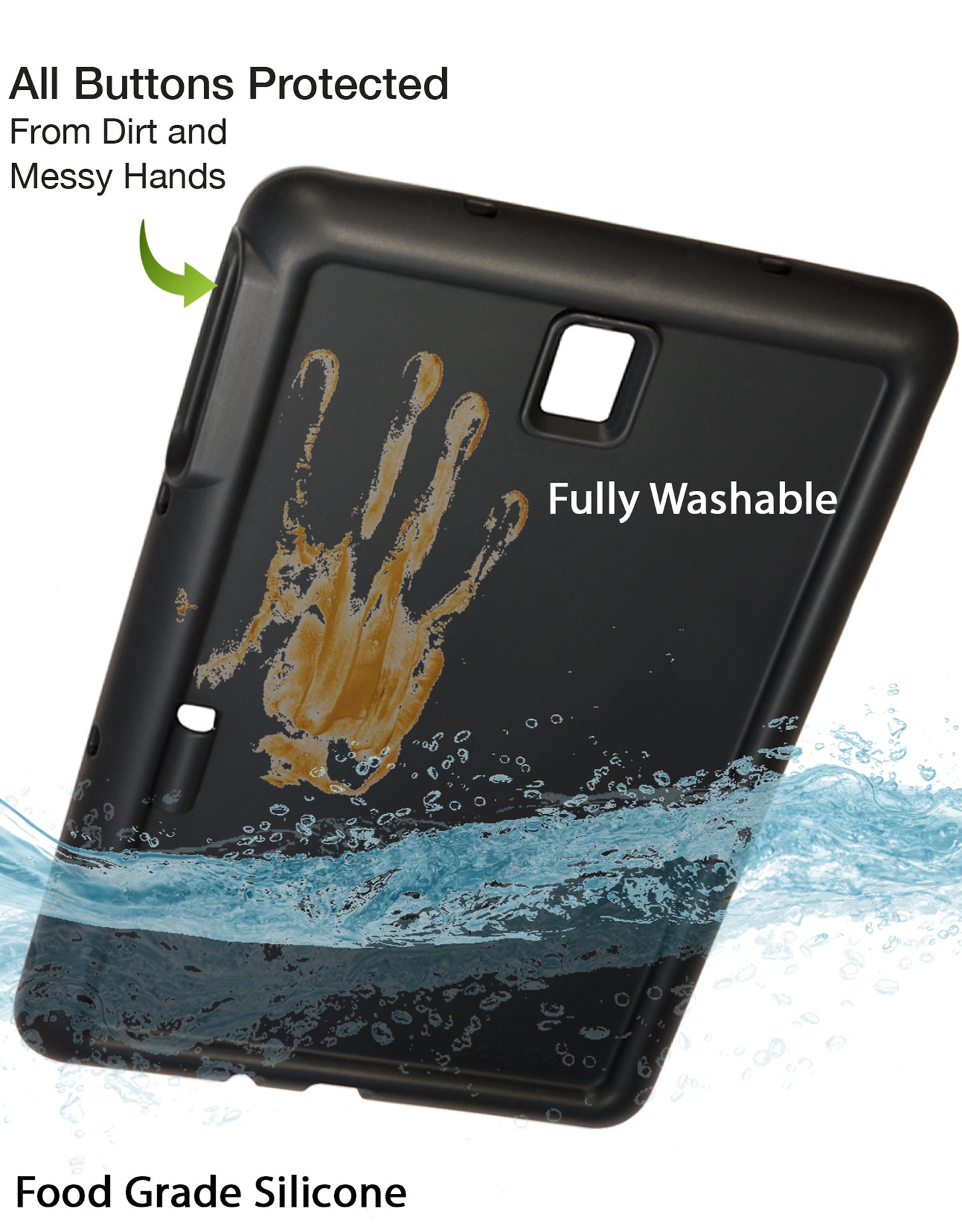 Bobj Rugged Tablet Case for Samsung Galaxy Tab S4 10.5 models SM-T830 SM-T835 SM-T837 - Bold Black