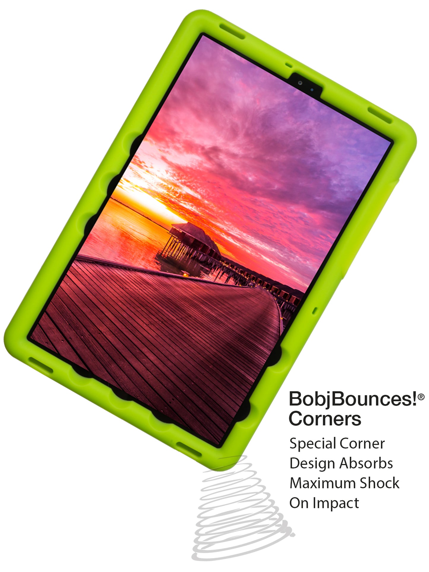 Bobj Rugged Tablet Case for Samsung Galaxy Tab S5e (SM-T720 SM-T725 SM-T727) - Gotcha Green