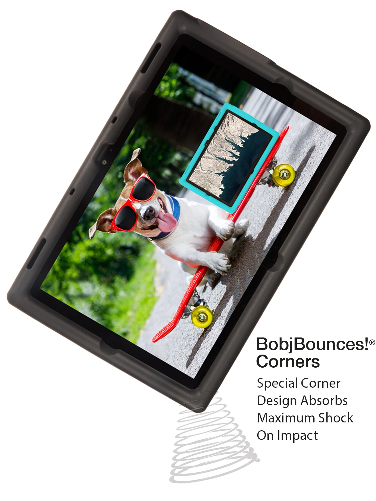 Bobj Rugged Tablet Case for Lenovo 10e Chromebook Tablet model 82AM - Bold Black