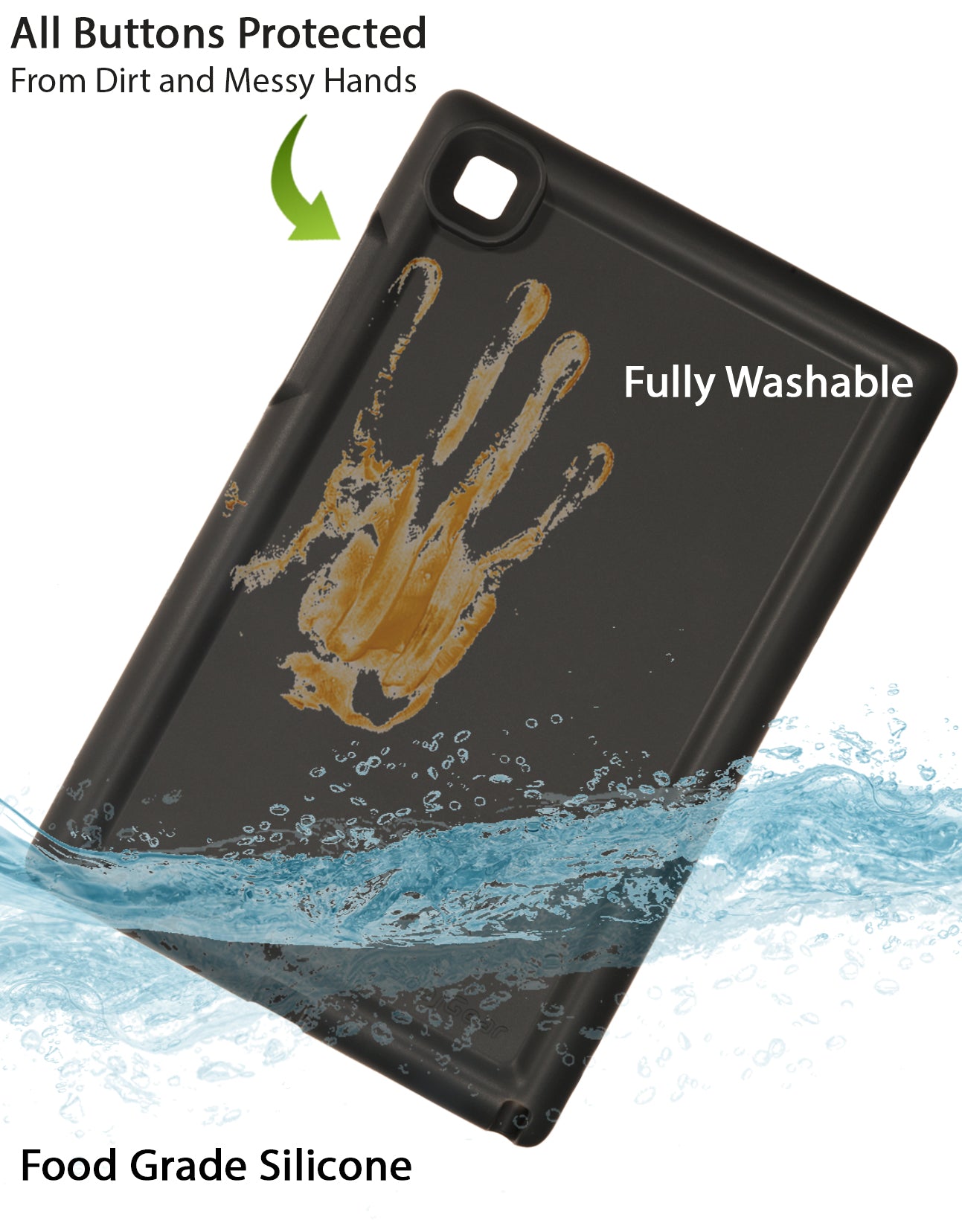 Bobj Rugged Tablet Case for Samsung Galaxy Tab A7 10.4 inch 2020 Models SM-T500, SM-T505, SM-T507- Bold Black