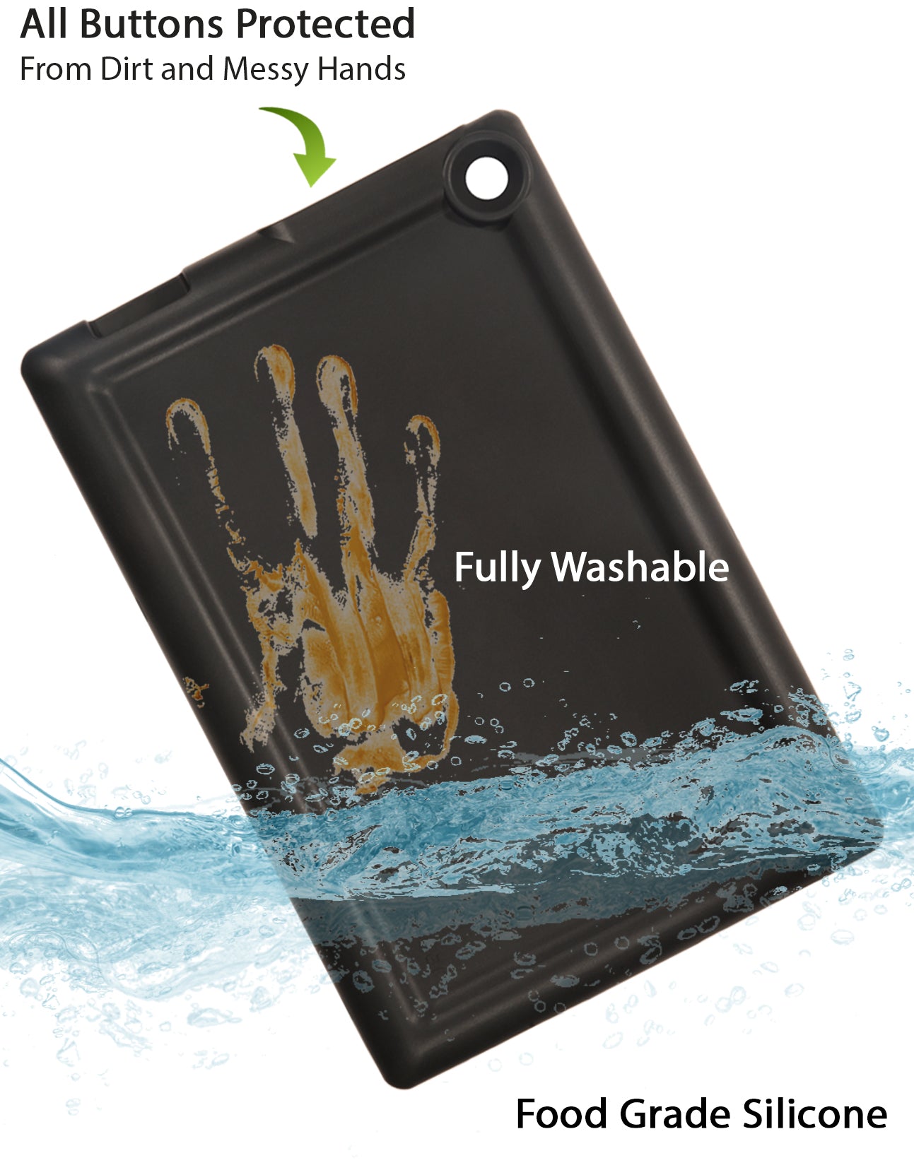 Bobj Rugged Tablet Case for Lenovo 10e Chromebook Tablet model 82AM - Bold Black