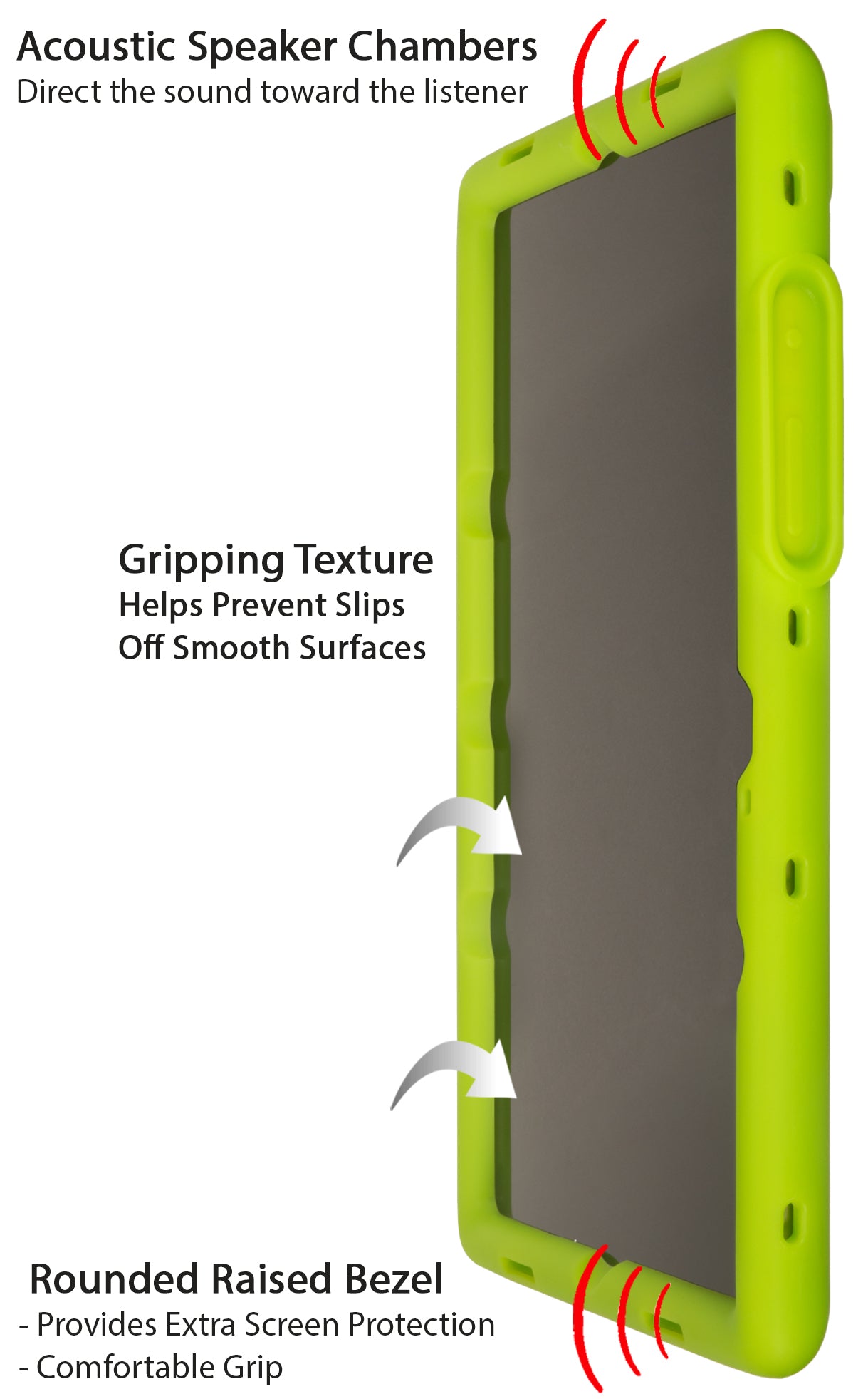 Bobj Rugged Tablet Case for Samsung Galaxy Tab A7 10.4 inch 2020 Models SM-T500, SM-T505, SM-T507 - Gotcha Green