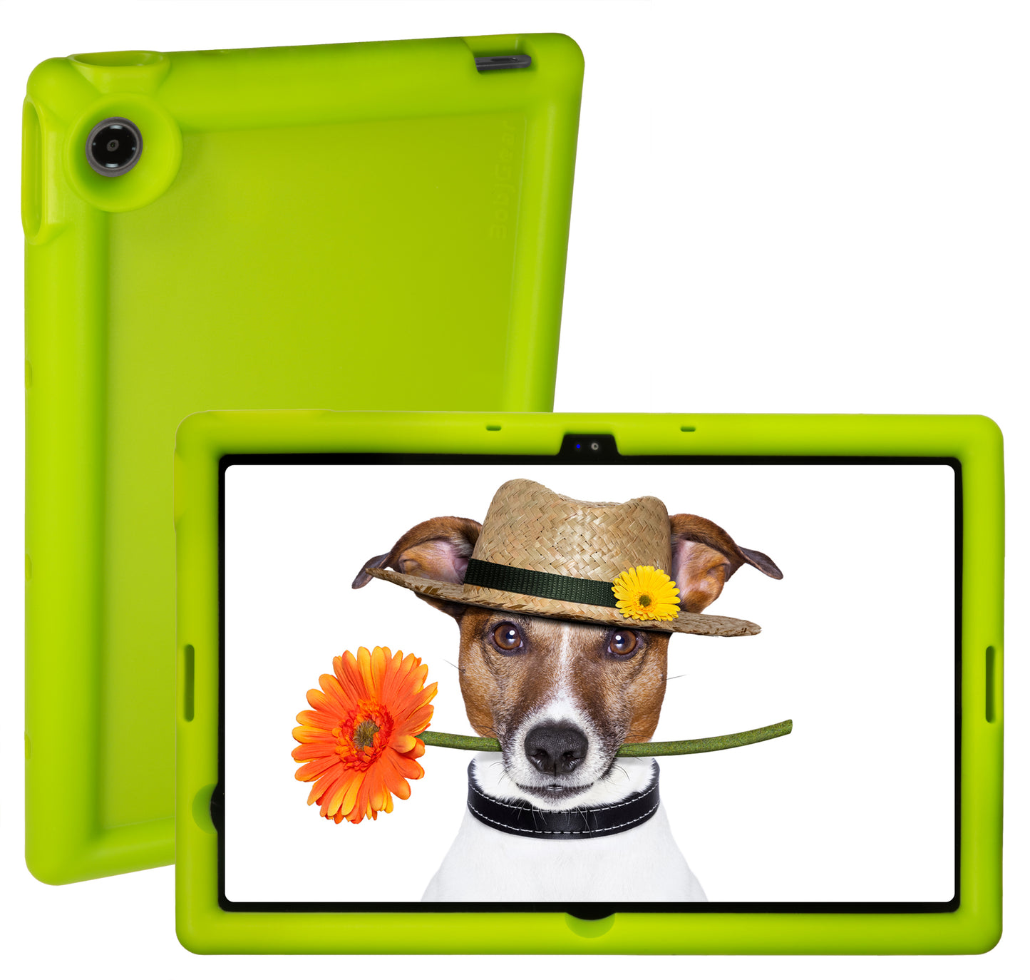 Bobj Rugged Tablet Case for Lenovo Chromebook Duet 3 (11 in) Model 11Q727 - Gotcha Green