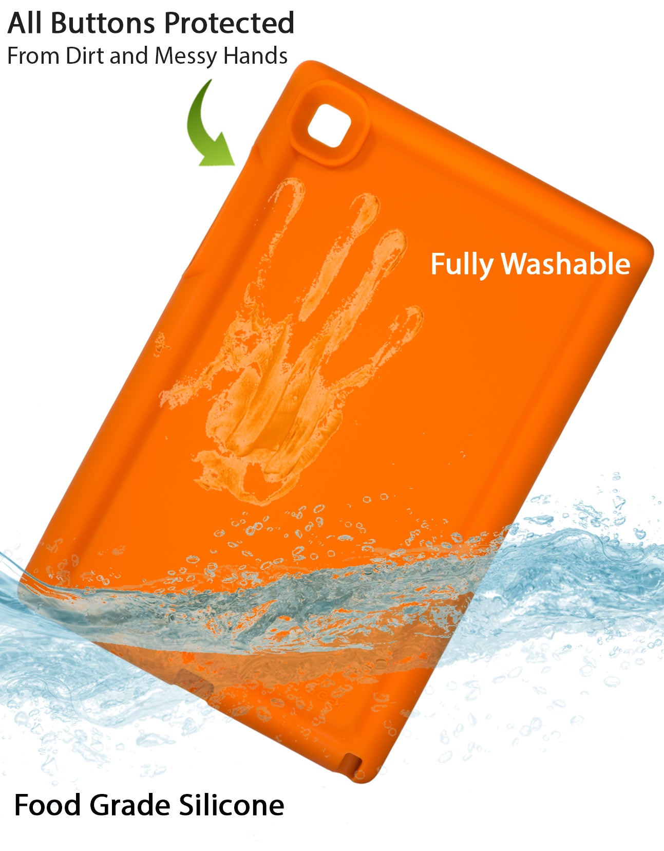 Bobj Rugged Tablet Case for Samsung Galaxy Tab A7 10.4 inch 2020 Models SM-T500, SM-T505, SM-T507 - Outrageous Orange