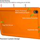 Bobj Rugged Tablet Case for Lenovo Tab P11 (TB-J606F) and Tab P11 Plus (TB-J616F) (Outrageous Orange)